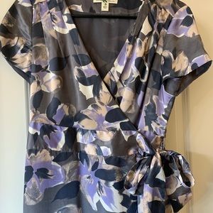 Banana Republic wrap around satin dress